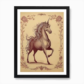 Fairytale Pegasus Drawing Art Print