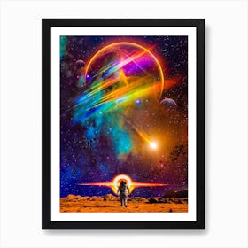 Astronaut Walking On The Planet Mars Art Print