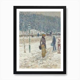 New York Street, Childe Hassam Art Print