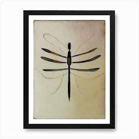 Dragonfly Symbol Abstract Painting Art Print