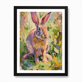 New Zealand Rabbit Painting 1 Art Print