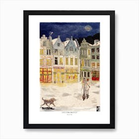 Christmas Market Brussel Belgium Art Print