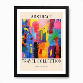 Abstract Travel Collection Poster Panama City Panama 2 Art Print