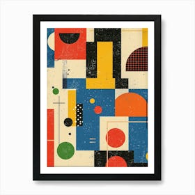 Playful And Colorful Geometric Shapes Arranged In A Fun And Whimsical Way 13 Art Print