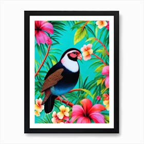 Partridge Tropical bird Art Print