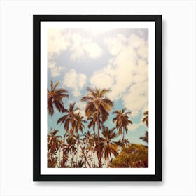 Palm Trees On The Beach 1 Art Print