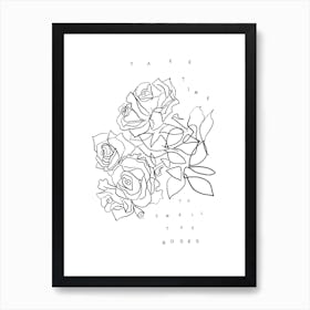 Take Time To Smell The Roses Art Print