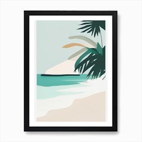 Dominica Beach Simplistic Tropical Destination Art Print