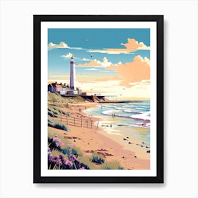 Lighthouse At Sunset Art Print