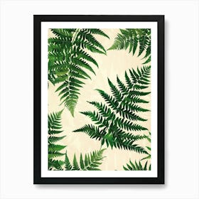 Pattern Poster Walking Fern 2 Art Print