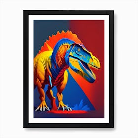 Gorgosaurus 2 Primary Colours Dinosaur Art Print