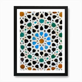 Moroccan zalij mosaic art Art Print