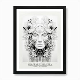 Surreal Symmetry Abstract Black And White 2 Poster Art Print