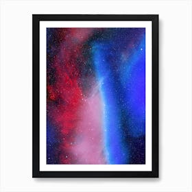 Synthwave neon space #4 - Nebula Art Print