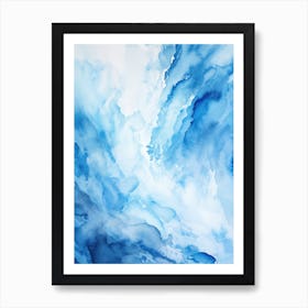 Blue Watercolor Painting 1 Art Print