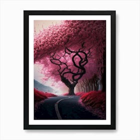 Cherry Blossom Tree Art Print