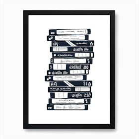 Old Tapes Art Print