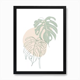 Monstera Leaves Art Print