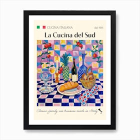 La Cucina Del Sud Trattoria Italian Poster Food Kitchen Art Print