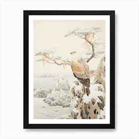 Winter Bird Painting Eagle 2 Art Print