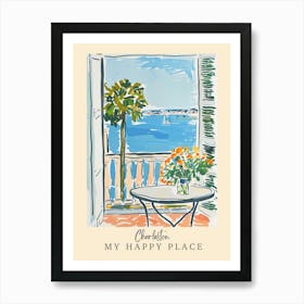 My Happy Place Charleston 4 Travel Poster Art Print