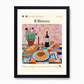 Il Ristoro Trattoria Italian Poster Food Kitchen Art Print