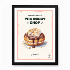 S Mores Donut The Donut Shop 3 Art Print