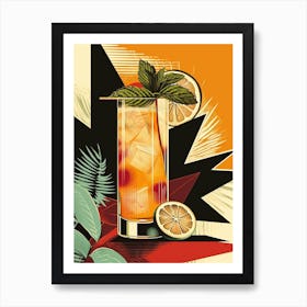 Art Deco Long Island Iced Tea Art Print