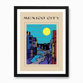 Minimal Design Style Of Mexico City, Mexico 2 Poster Art Print