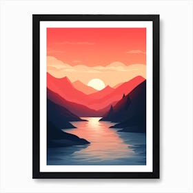 Sunset Landscape Art Print