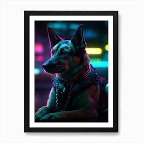 Cyberpunk Dog 8 Art Print