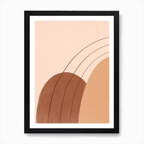 Abstract Neutral Shapes 2 Art Print