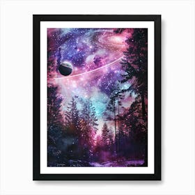 Galaxy In The Woods Art Print