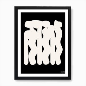 The Dance Black And White Original Abstract Minimalist Art Print