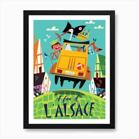 A Fond L'Alsace Art Print