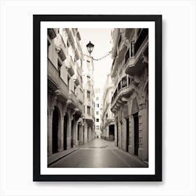 Valencia, Spain, Mediterranean Black And White Photography Analogue 4 Art Print