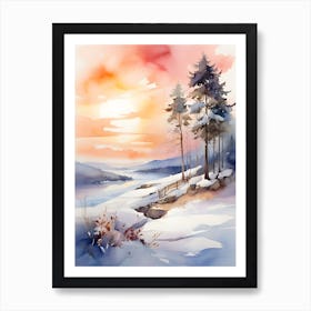 Watercolor Landscape Painting.1 Art Print