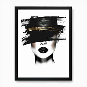 Black Hat Canvas Print Art Print