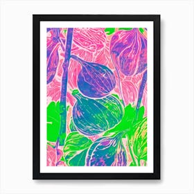 Shallot Risograph Retro Poster vegetable Art Print