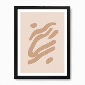 Abstract Composition With Beige Lines 05 Art Print