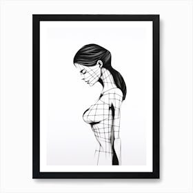 Illustration Of A Woman Art Print