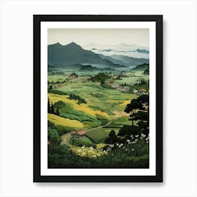 Rural Landscapes Satoyama Japanese Style 1 Art Print