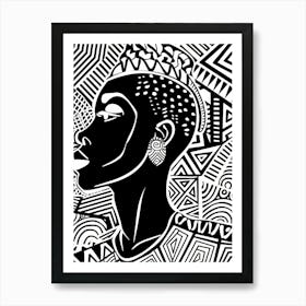 Afro African Woman Art Print