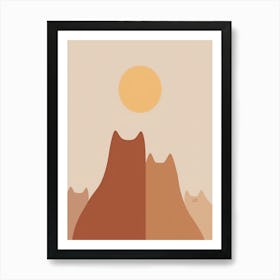 Cat In The Desert Art Print