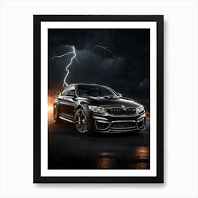 BMW In a Thunderstorm Art Print