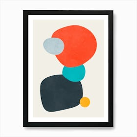 Expressionist and colorful abstract 3 Art Print