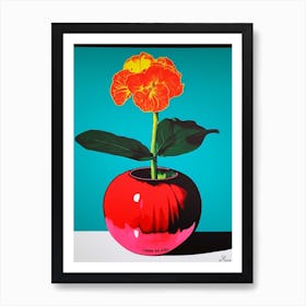 Amaryllis Vase Pop Art  Art Print