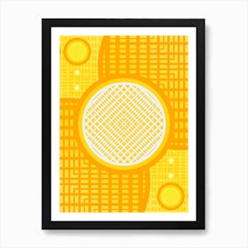 Geometric Abstract Glyph in Happy Yellow and Orange n.0091 Art Print