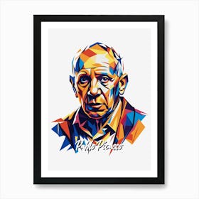 Pablo Picasso 03 Portrait WPAP Pop Art Art Print