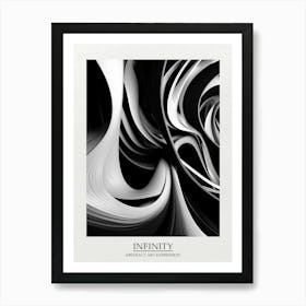 Infinity Abstract Black And White 6 Poster Art Print